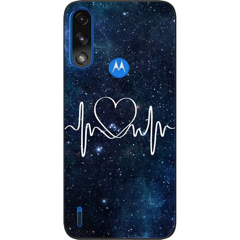 Силіконовий чохол Case для Motorola Moto E7i Power з картинкою Кардіограма кохання, фото 1