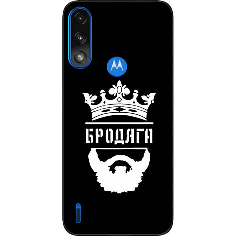 Силіконовий чохол Case для Motorola Moto E7i Power з картинкою Бродяга, фото 1