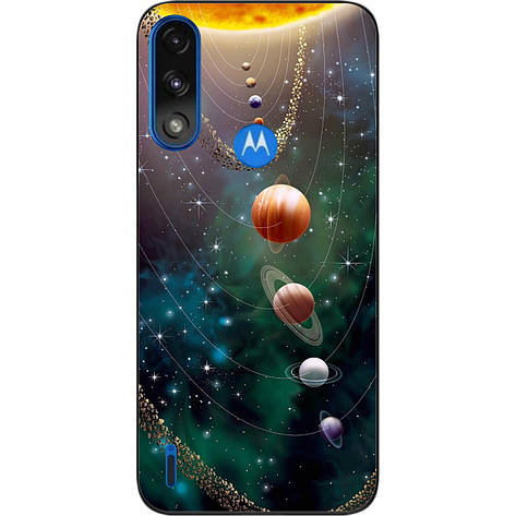 Силіконовий чохол Case для Motorola Moto E7i Power з картинкою Планети, фото 1