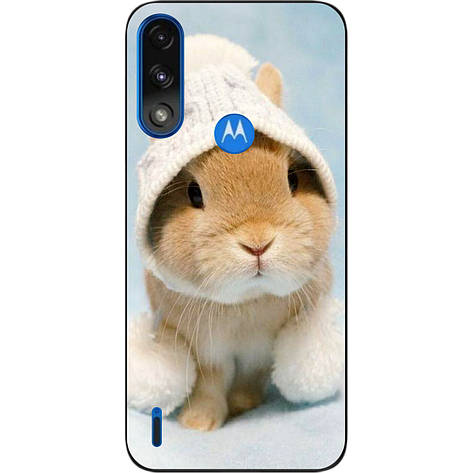 Силіконовий чохол Case для Motorola Moto E7i Power з картинкою Зайчик, фото 1