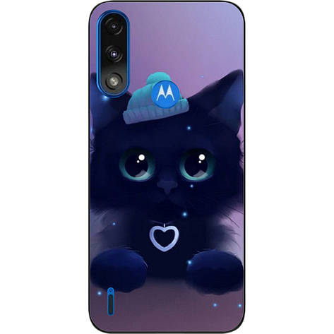Силіконовий чохол Case для Motorola Moto E7i Power з картинкою Кіт, фото 1