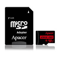 Карта памяти MicroSDHXC 128GB UHS-I Class 10 Apacer + SD адаптер (AP128GMCSX10U5-R) Sava Family