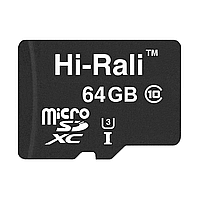 Карта памяти MicroSDXC 64GB UHS-I/U3 Class 10 Hi-Rali (HI-64GBSDU3CL10-00) Sava Family