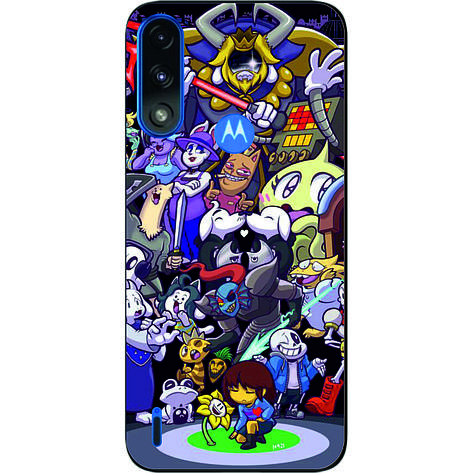 Силіконовий чохол Case для Motorola Moto E7i Power з картинкою Андертейл герої, фото 1