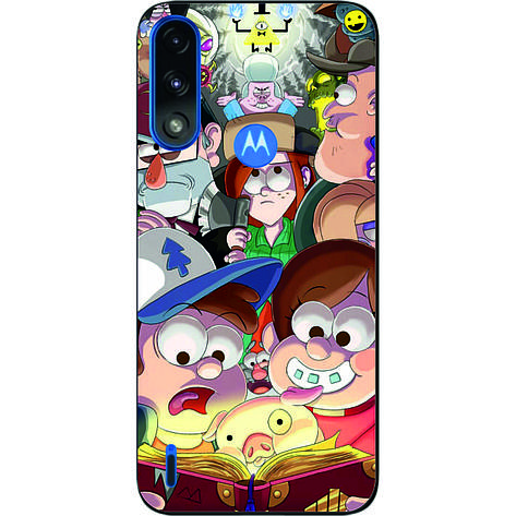 Силіконовий чохол Case для Motorola Moto E7i Power з картинкою Гравіті Фолз герої, фото 1