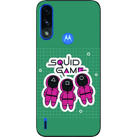 Силіконовий чохол Case для Motorola Moto E7i Power з картинкою Гра в кальмара Солдати, фото 1