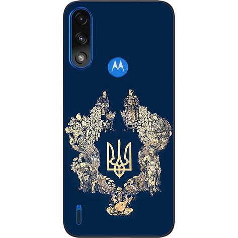 Силіконовий чохол Case для Motorola Moto E7i Power з картинкою Сильна Україна, фото 1