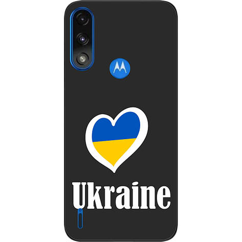 Силіконовий чохол Case для Motorola Moto E7i Power з картинкою Серце України, фото 1