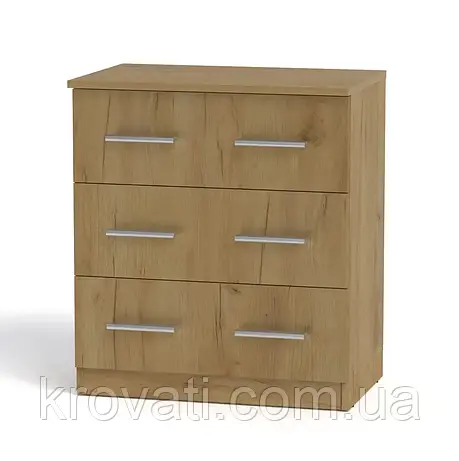 Маленький комод Компаніт 3-А, Дуб Крафт Золотий, фото 1