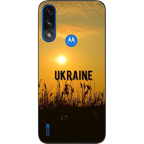 Силіконовий чохол Case для Motorola Moto E7i Power з картинкою Захід у полі, фото 1