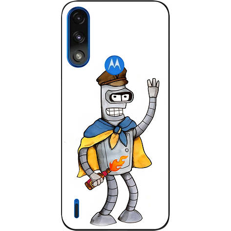 Силіконовий чохол Case для Motorola Moto E7i Power з картинкою Робот, фото 1