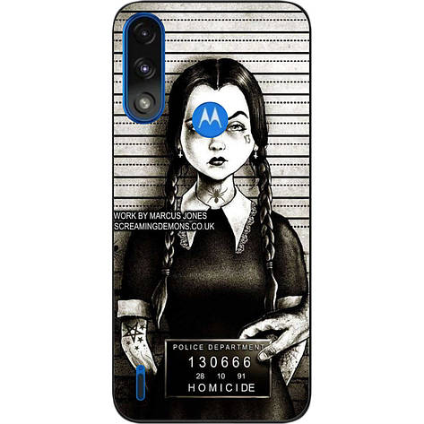 Силіконовий чохол Case для Motorola Moto E7i Power з картинкою Венсдей, фото 1