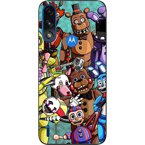 Силіконовий чохол Case для Motorola Moto E7i Power з картинкою Котмарні аніматроні, фото 1