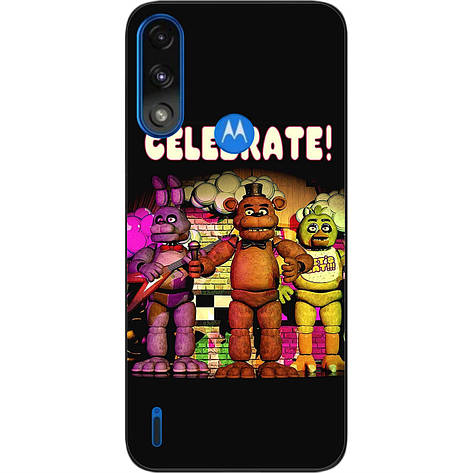 Силіконовий чохол Case для Motorola Moto E7i Power з картинкою Виступання тріо роботів, фото 1