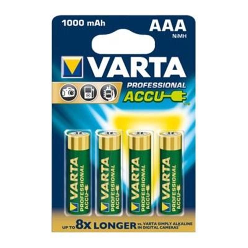 Аккумулятор Varta Rechargeable Accu AAA/HR03 NI-MH 1000 mAh BL 4шт (05703301404) Sava Family - фото 1 - id-p2024083270