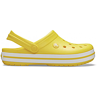 Crocs Crocband Lemon White Original, Кроксы Крокбенд желтые женские оригинал + коробка