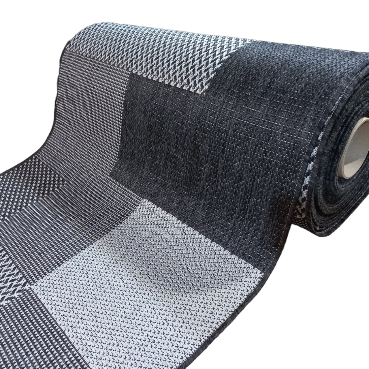 Килимова доріжка Karat Flex 19682/80 80 см на відріз безворсова сіра на гумовій основі з оверлоком (ціна за 1 м.п.), фото 1