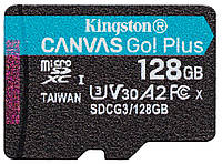 Карта памяти MicroSDXC 128GB UHS-I/U3 Class 10 Kingston Canvas Go! Plus R170/W90MB/s (SDCG3/128GBSP) Sava