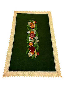 Серветка вишита лляна з мереживом "Гостинець" (0,83м.*0,46м.)