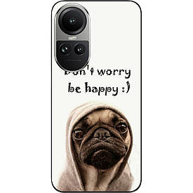 Силіконовий чохол Case для Oppo Reno 10 5G / 10 Pro 5G з картинкою Мопс у капюшоні