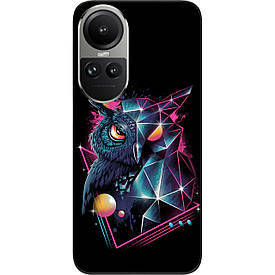 Силіконовий чохол Case для Oppo Reno 10 5G / 10 Pro 5G з картинкою Сова абстракція