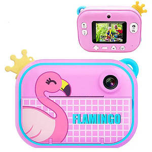 Дитячий цифровий міні фотоапарат Unicorn з миттєвим друком Підтримка microSD Розовий