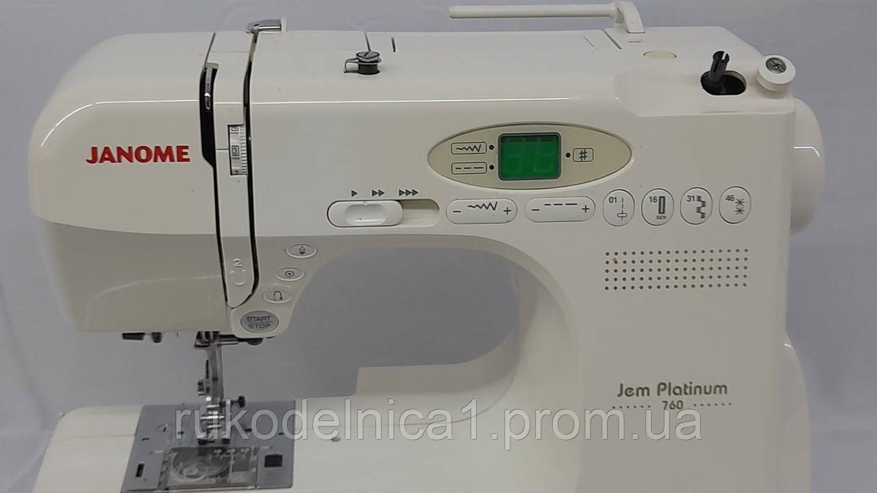 Швейна машина Janome Jem Platinum 760, вітрина.