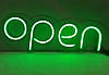 Неонова Led вивіска OPEN (відкрито) Зелена 700х250 см з пультом, фото 7