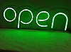 Неонова Led вивіска OPEN (відкрито) Зелена 700х250 см з пультом, фото 10