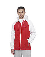 Куртка молодежная весенняя легкая, ветровка спортивная мужская модного цвета Wions Go Run White Red