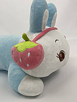 Игрушка-подушка Кролик длинный голубого цвета 100 см