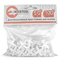 Набор дистанционных крестиков для плитки 5.0 мм /100шт INTERTOOL HT-0355