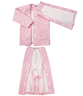 Детская адаптивная теплая пижама на липучках (розовая, М)