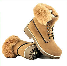 Зимові півчоботи Жіночі Бежеві з Хутром Черевики (розміри: 36) - 44-3