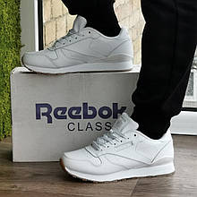 Жіночі Термо Кросівки Reebok Classic Білі Зимові Рибок Шкіряні (розміри: 36,37,38,39,40,41,42,43)