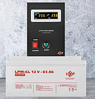Комплект LogicPower ДБЖ LPY-B-PSW-500VA + АКБ GEL 12V-65 Ah | ИБП 500VA | Аккумулятор GEL 65A | ИБП для котла