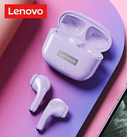 Оригінальні TWS навушники Lenovo LP40 Pro фіолетові
