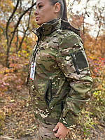 Куртка тактична весняна жіноча мультикам водовідштовхувальна SoftShell Combat жіноча S, фото 4