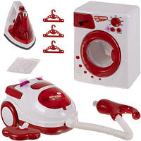 Ігровий набір побутової техніки для дітей пральна машина , пилосос , праска Kruzzel 22570 Польща