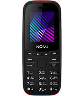 Телефон кнопочний Nomi i189s Black/red чорного з червоним кольором