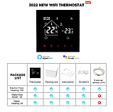 Розумний програмований сенсорний термостат TUYA MA4 (16A) для теплої підлоги з WIFI управлінням, фото 5