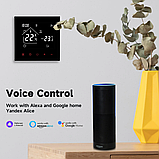 Розумний програмований сенсорний термостат TUYA MA4 (16A) для теплої підлоги з WIFI управлінням, фото 4