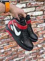 Чоловічі зимові шкіряні кросівки Nike топ 2023, черевики зимові шкіряні на хутрі