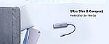 USB Hub UGREEN USB-C - HDMI+3*USB 3.0 A+PD - Перетворювач, 5-в-1, 4K HDMI, 100W PD, фото 3