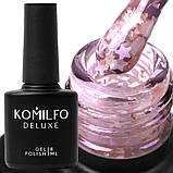 База Komilfo Glassy Base GB006 (світло-рожевий з пластівцями), 8 мл, фото 3