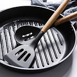 Набір силіконових кухонних приналежностей 11 елементів + підставка Ruhhy 21804 чорний Польща, фото 6