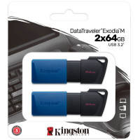 USB флеш накопичувач Kingston 2x64GB DataTraveler Exodia M Black\/Blue USB 3.2 (DTXM\/64GB-2P)