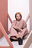 Костюм жіночій Oversize з високою горловиную та широкими штанами 101/201 Пудра, фото 2
