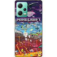 Силіконовий чохол бампер для Xiaomi Redmi Note 12 5G гра Minecraft Майнкрафт