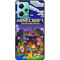 Силіконовий чохол бампер для Xiaomi Redmi Note 12 5G з картинкою Майнкрафт Minecraft